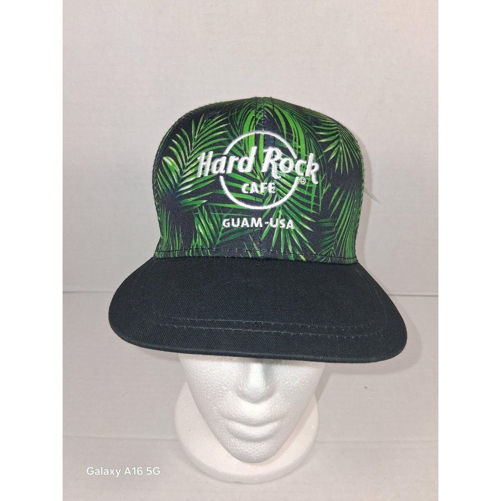 Hard Rock Cafe Guam USA Palm Tree Leaves Hat Cap Snapback Love All Serve All
